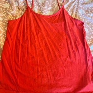Forever 21 Bold Red Orange Plus Size Scoop Neck Tank Top 3X